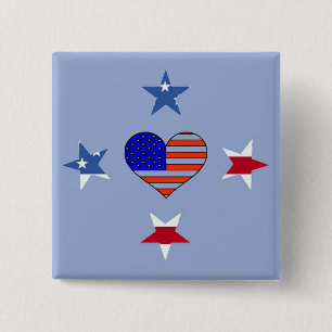 Schaltfläche "Patriotische Stars" Button