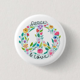Schaltfläche "Peace Liebe" Button