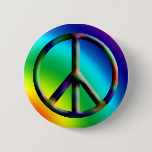 Schaltfläche "Peace Sign Hippie" Button