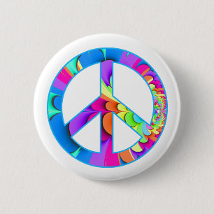 Schaltfläche "Peace Sign Summer" Button