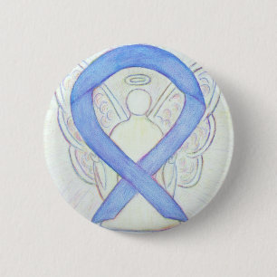 Schaltfläche "Periwinkle Awareness Ribbon Angel" Button