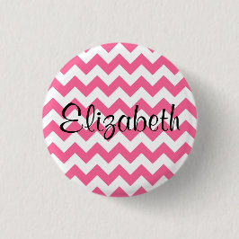 Schaltfläche personalisiert rosa Zickzack Muster Button