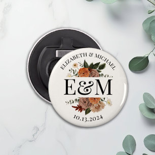 Schaltfläche "personalisierte Fall-Floral-Gastgesc Flaschenöffner