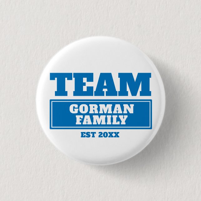 Schaltfläche "personalisierte Familie oder Team" i Button (Vorderseite)