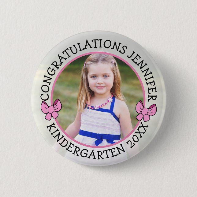 Schaltfläche "personalisierter Kindergarten - Foto Button (Vorderseite)