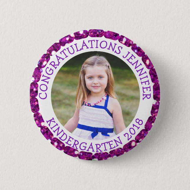 Schaltfläche "personalisierter Kindergarten - Foto Button (Vorderseite)