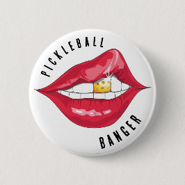 Schaltfläche "Pickleball Banger Red Lips" Button