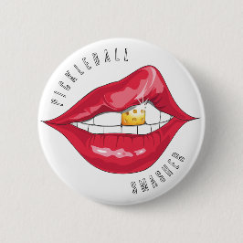Schaltfläche "Pickleball Smasher Red Lips" Button