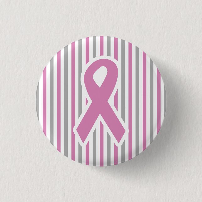 Schaltfläche "Pink & Silver Stripes" Button (Vorderseite)