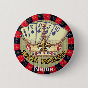 Schaltfläche Poker Princess Button