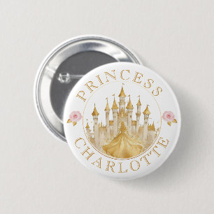 Schaltfläche "Princess Birthday Party" - Rosa und  Button