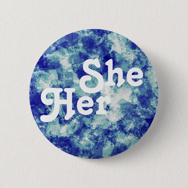 Schaltfläche "Pronomen" Button (Vorderseite)