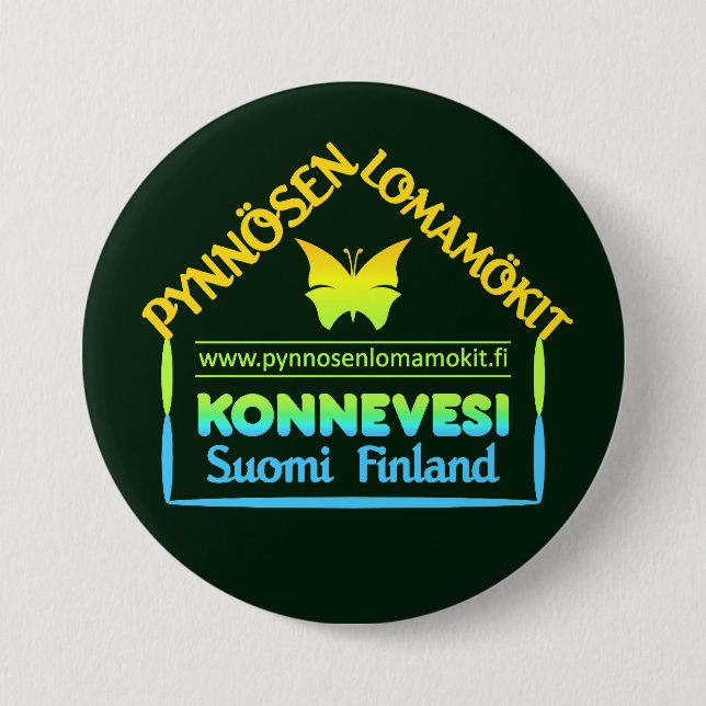Schaltfläche Pynnecous Lomamökit Button (Vorderseite)