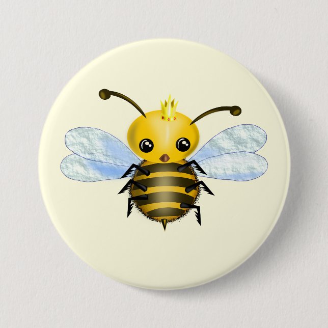 Schaltfläche "Queen Bee" - Farbe - Text Button (Vorderseite)