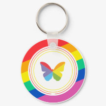 Schaltfläche "Rainbow Butterfly LGBTQ+"