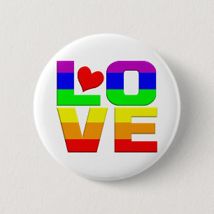 Schaltfläche "Rainbow Liebe" Button