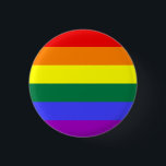 Schaltfläche "Rainbow Prilag" Button<br><div class="desc">Die sechsfarbige Version der Gay Pride Flag ist seit 1979 beliebt. Die Anzahl der Streifen wurde auf eine gerade Zahl reduziert,  um zu verhindern,  dass die mittlere Farbe versteckt wird,  wenn sie vertikal auf Lampenposten aufgehängt wird. Indigo Streifen wurde in königsblaue Streifen geändert.</div>