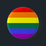Schaltfläche "Rainbow Prilag" Button<br><div class="desc">Die sechsfarbige Version der Gay Pride Flag ist seit 1979 beliebt. Die Anzahl der Streifen wurde auf eine gerade Zahl reduziert,  um zu verhindern,  dass die mittlere Farbe versteckt wird,  wenn sie vertikal auf Lampenposten aufgehängt wird. Indigo Streifen wurde in königsblaue Streifen geändert.</div>