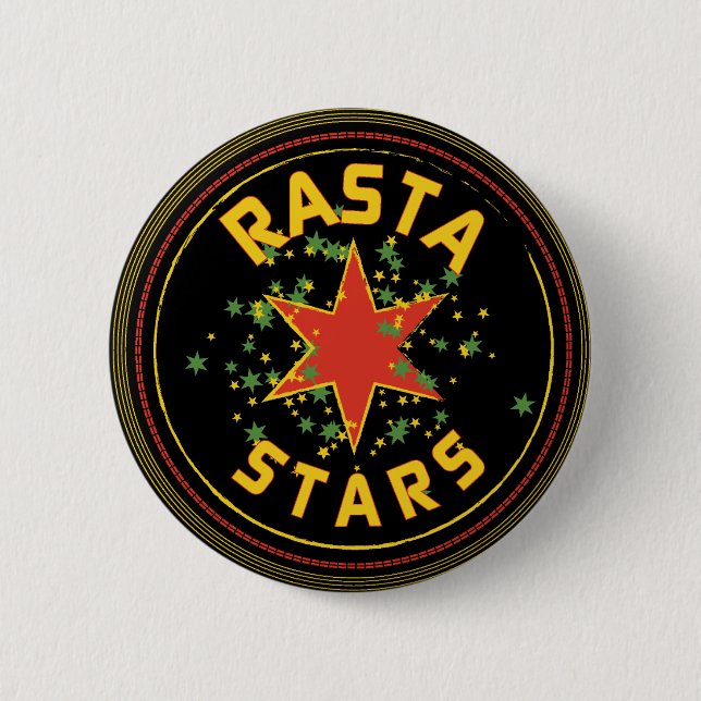 Schaltfläche Rasta-Sterne Button (Vorderseite)