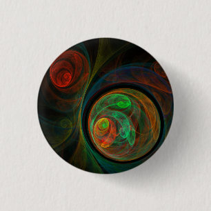 Schaltfläche "Rebirth Green Abstrakt Art" (rund) Button