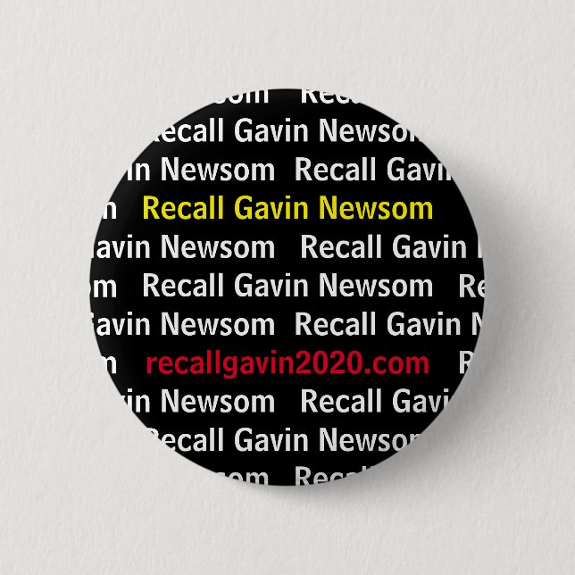 Schaltfläche "Recall Gavin 2020" Button (Vorderseite)