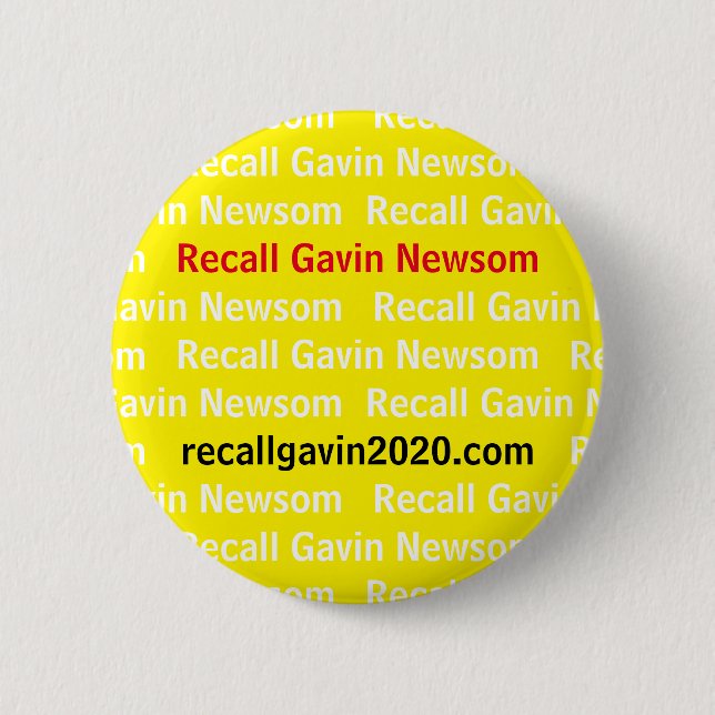 Schaltfläche "Recall Gavin 2020" Button (Vorderseite)