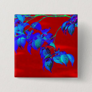 Schaltfläche Red Sky Blue Blätter Button