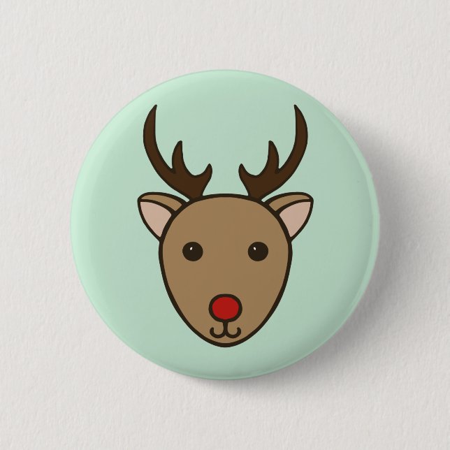 Schaltfläche Reindeer Holiday Button (Vorderseite)