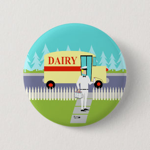 Schaltfläche "Retro Small Town Milkman" Button