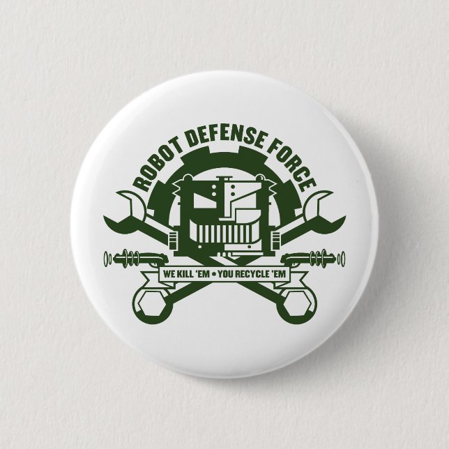 Schaltfläche "Roboter-Verteidigungskräfte" Button (Vorderseite)