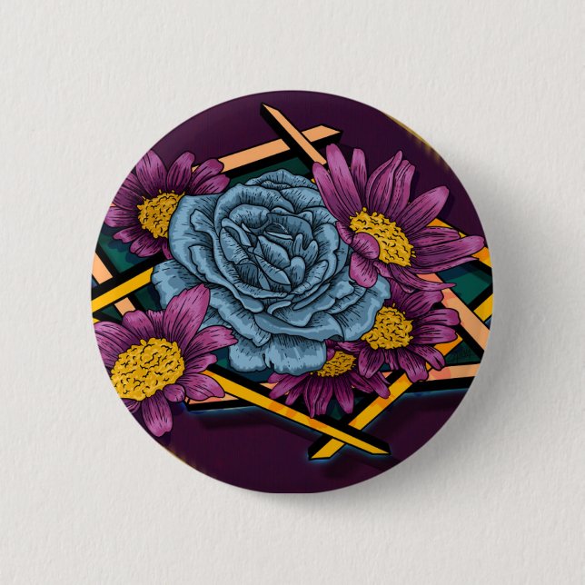 Schaltfläche "Rocking"-Rose Button (Vorderseite)