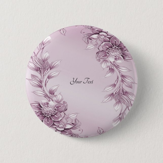 Schaltfläche Rosa Blumenblätterung Button (Vorderseite)