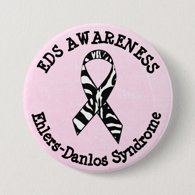 Schaltfläche "Rosa EDS Awareness Ribbon" Button (Vorderseite)