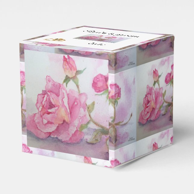 Schaltfläche Rose Geschenkschachtel (Vorderseite)