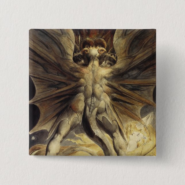 Schaltfläche Roter Drache Button (Vorderseite)