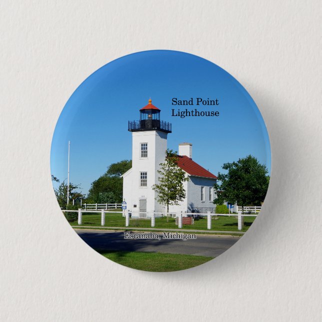 Schaltfläche Sand Point Lighthouse Button (Vorderseite)