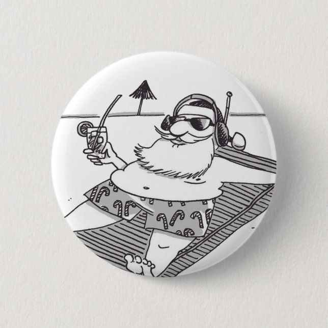 Schaltfläche "Santa Beach Time" Button (Vorderseite)