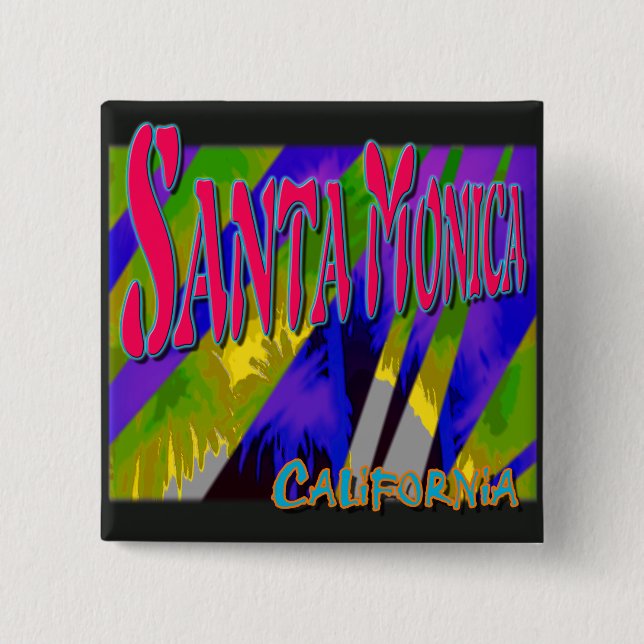 Schaltfläche "Santa Monica Night Palms" Button (Vorderseite)