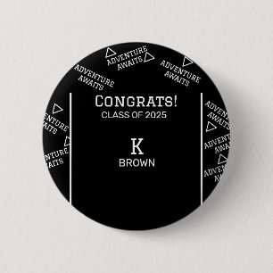 Schaltfläche Schwarz-Weiß-Abschluss Button