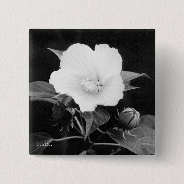 Schaltfläche Schwarz-Weiß-Rosa-Flachbildschirm Button (Vorderseite)