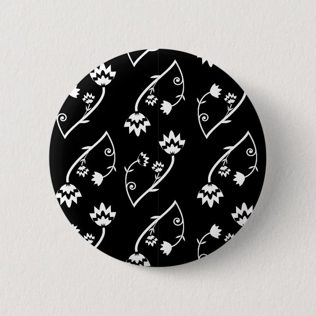 Schaltfläche Schwarz-weiße Blume rückgängig machen Button (Vorderseite)