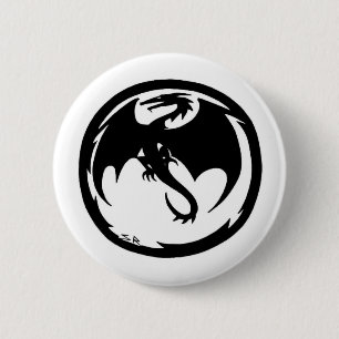 Schaltfläche "Schwarzes Drachenweiß" Button