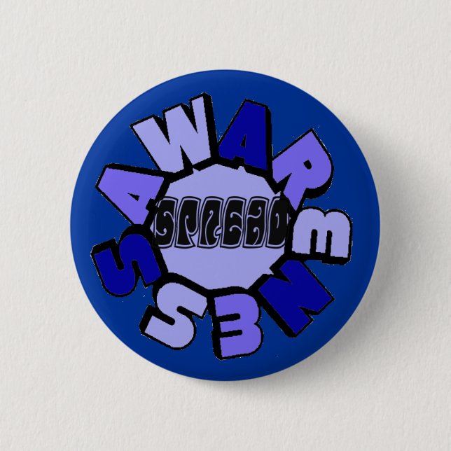 Schaltfläche "Sensibilisierung (blau)" Button (Vorderseite)