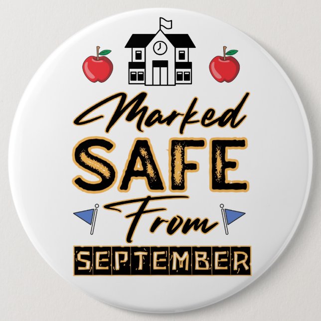 Schaltfläche "Sicher ab September" Button (Vorderseite)