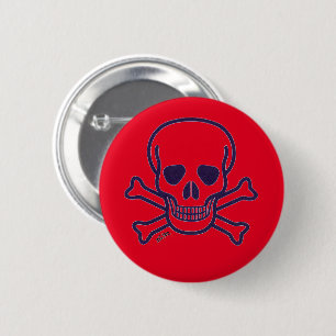 Schaltfläche "Skull in Bones red" Button