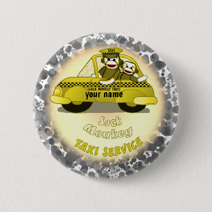 Schaltfläche Sock Monkey Taxi Button
