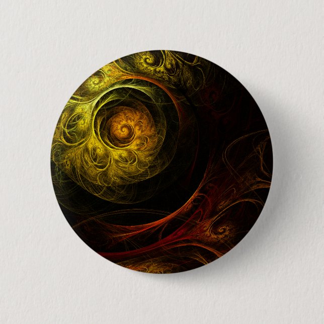 Schaltfläche "Sonnenaufgang - Blütenrot - Abstrakt Button (Vorderseite)