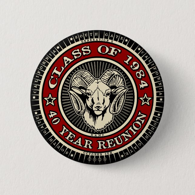 Schaltfläche "South Gate High School Rams" Button (Vorderseite)