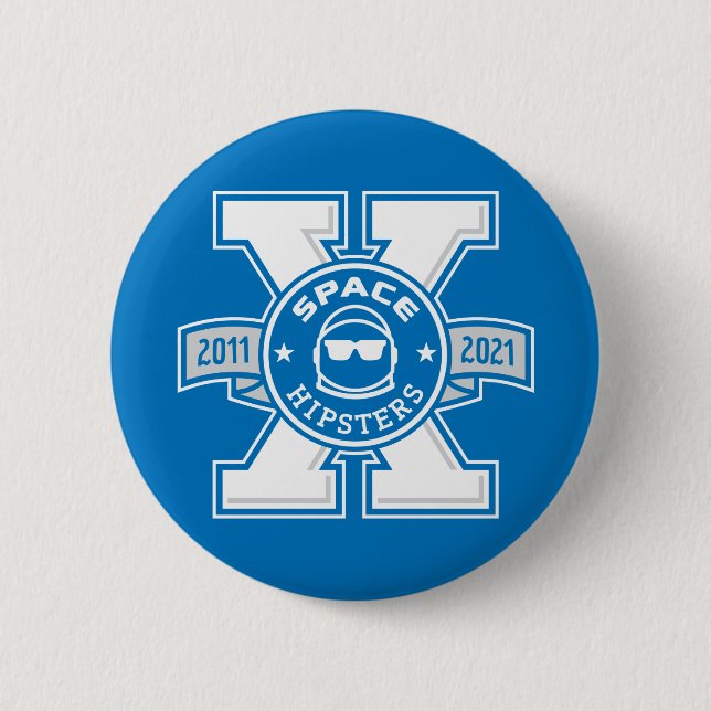 Schaltfläche "Space Hipsters"® X-Logo Button (Vorderseite)