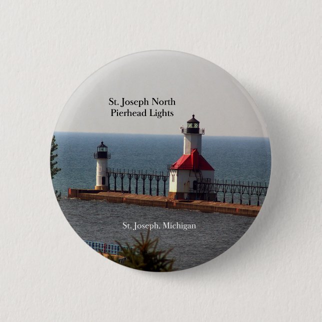 Schaltfläche St. Joseph North Pierhead Lights Button (Vorderseite)